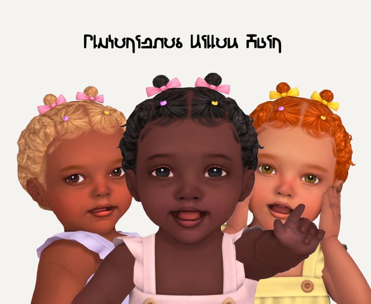 sims 4 infant curly hair with puffs