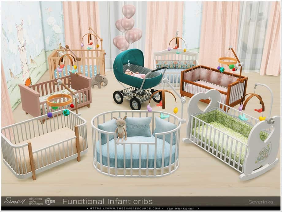 sims 4 infant functional cribs