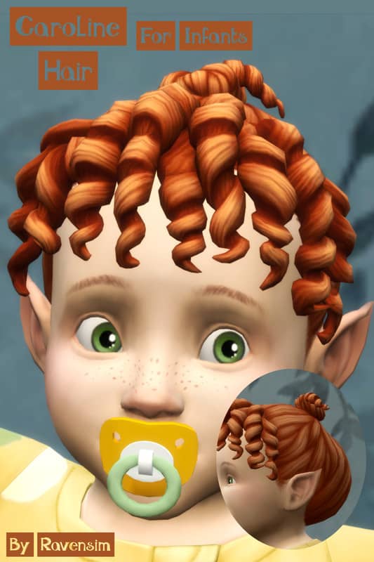 sims 4 infants curly hair cc
