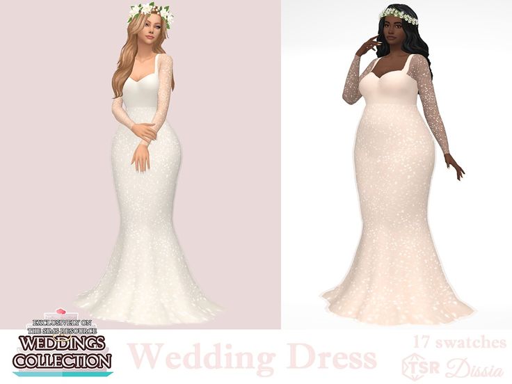 sims 4 long sleeves wedding dress