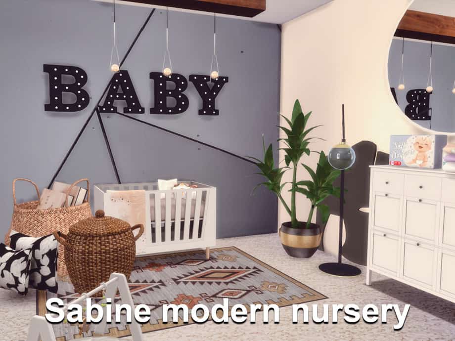 sims 4 modern nursery cc