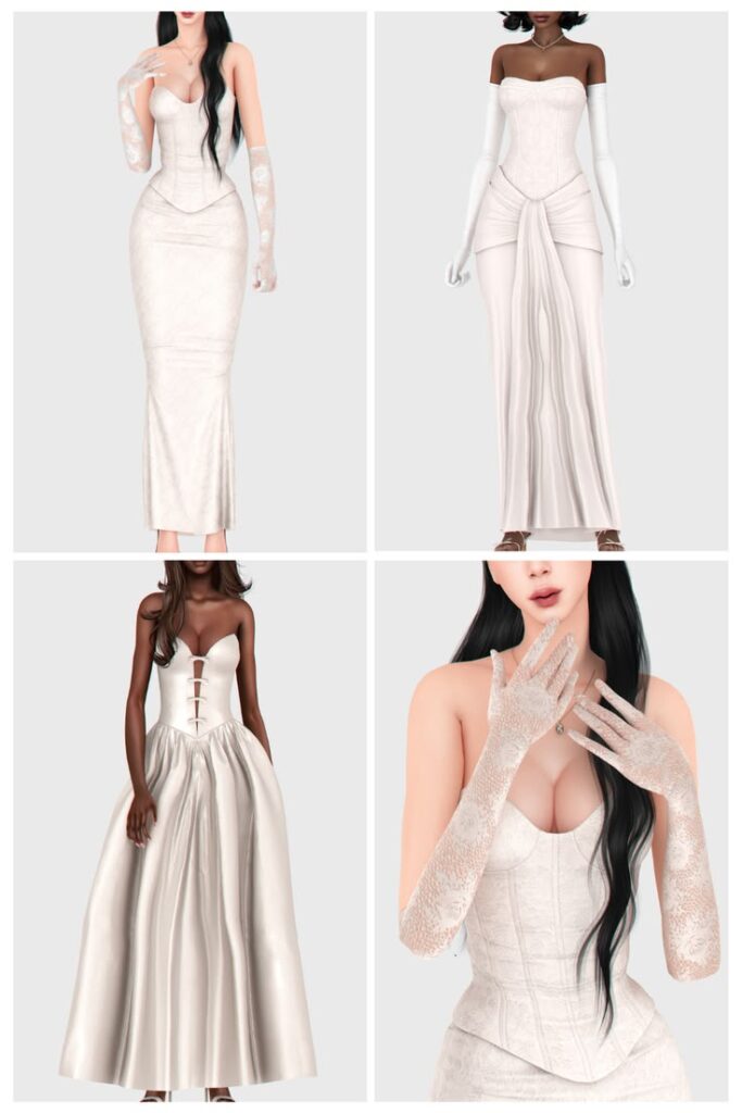 sims 4 wedding dress cc set
