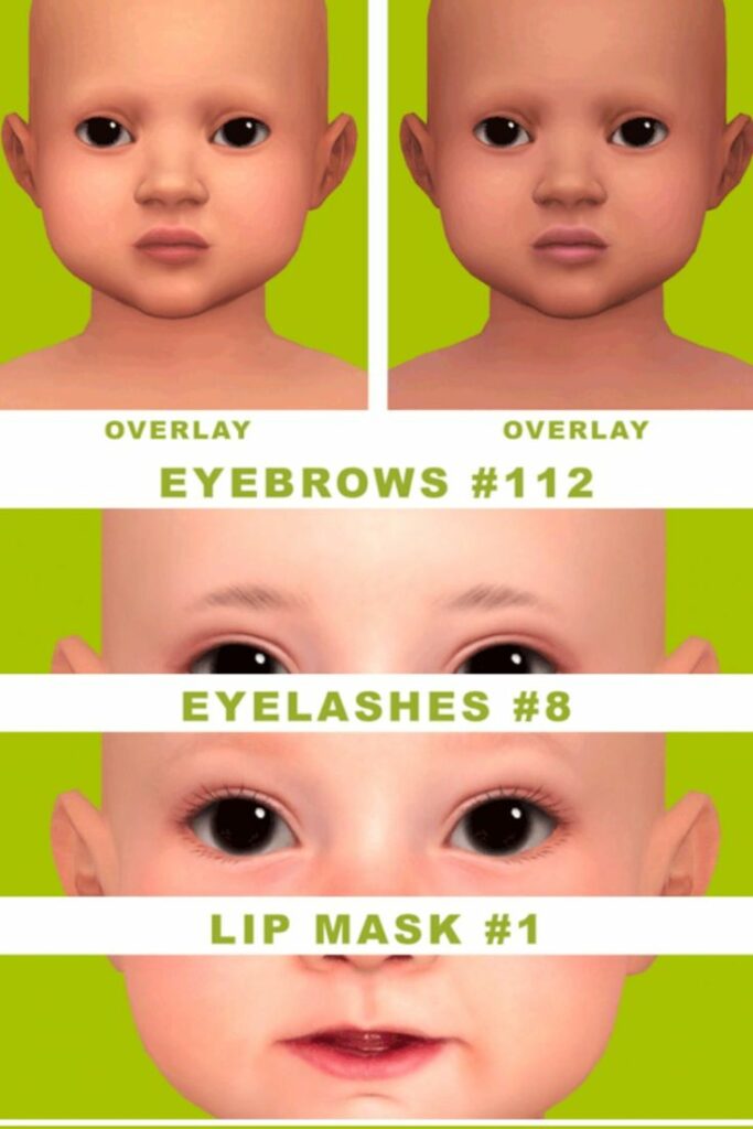 best sims 4 infant eyelashes