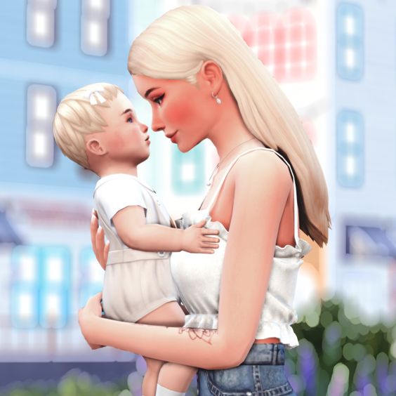mamma and infant sims 4 pose pack