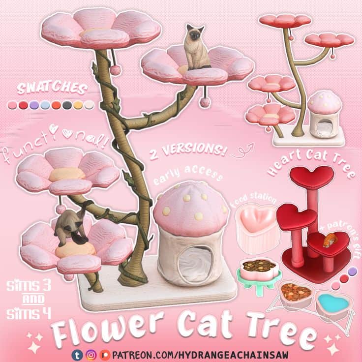 sims 4 cat trees