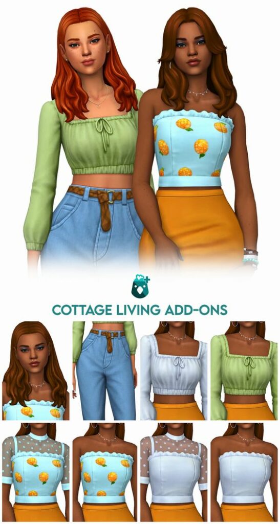 sims 4 cottagecore female clothes pack