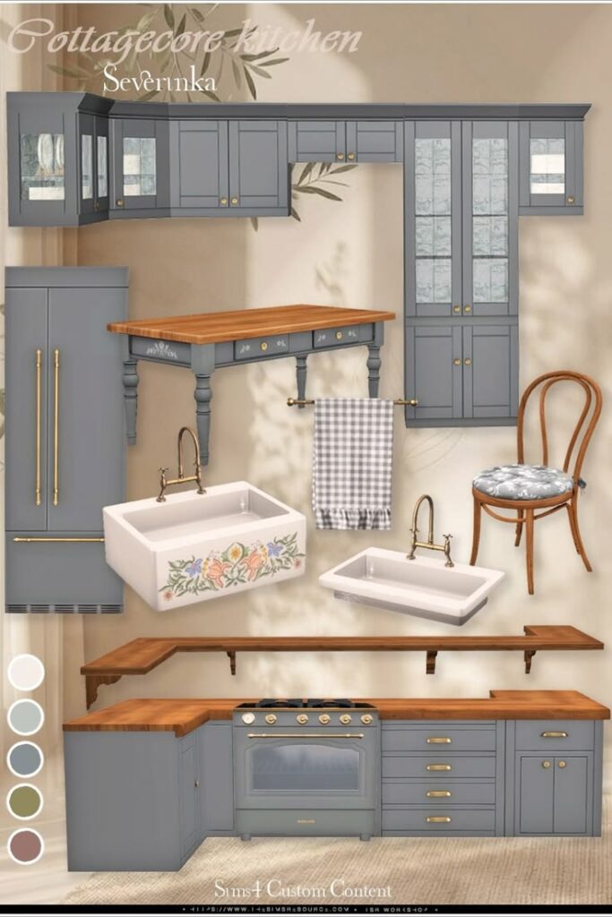 sims 4 cottagecore kitchen cc