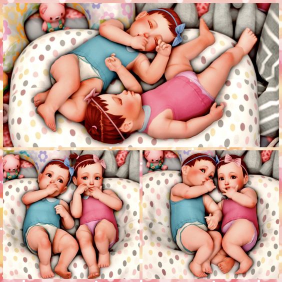 sims 4 infant twins pose pack