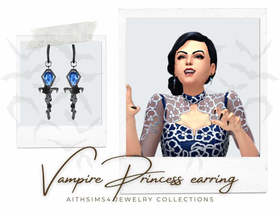 sims 4 vampire earring cc