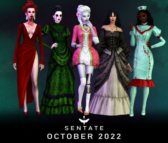 sims 4 vampire female clothes cc