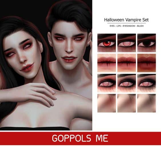 sims 4 vampire makeup cc