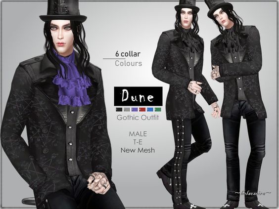 sims 4 vampire male clothes cc