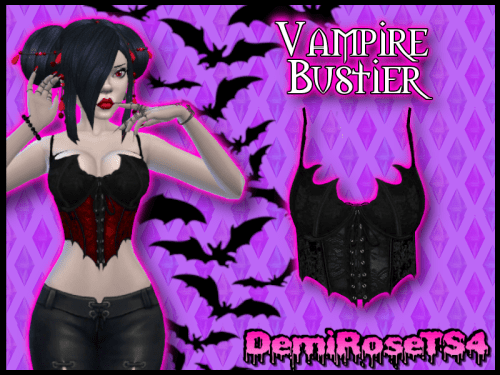 the sims 4 vampire bustier cc