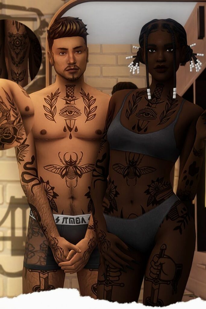 full body tattoos sims 4
