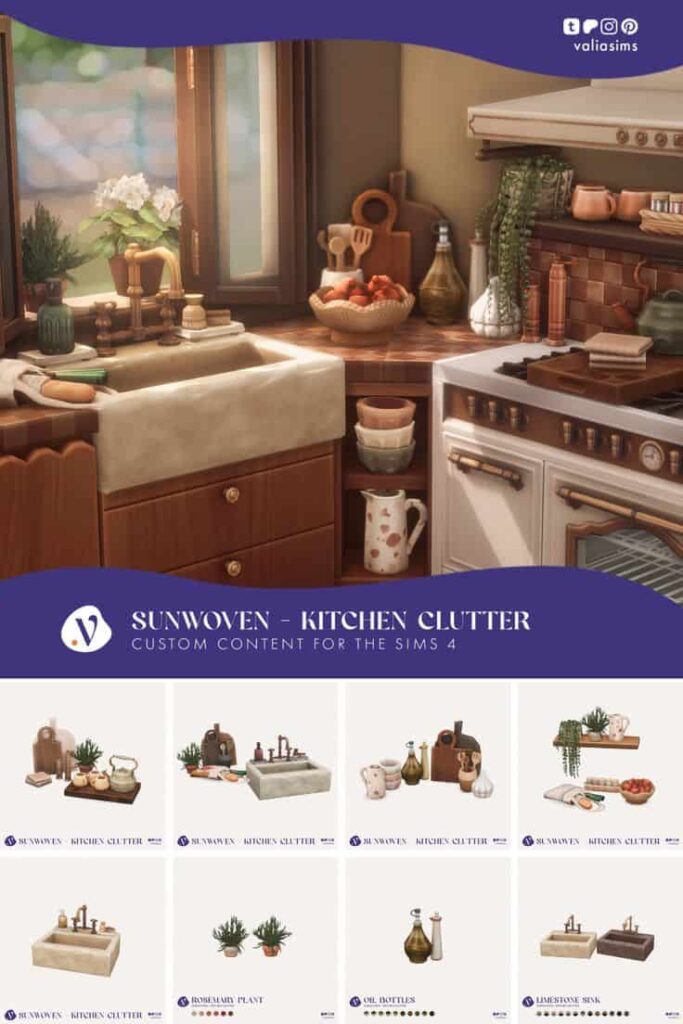 kitchen clutter cc sims 4