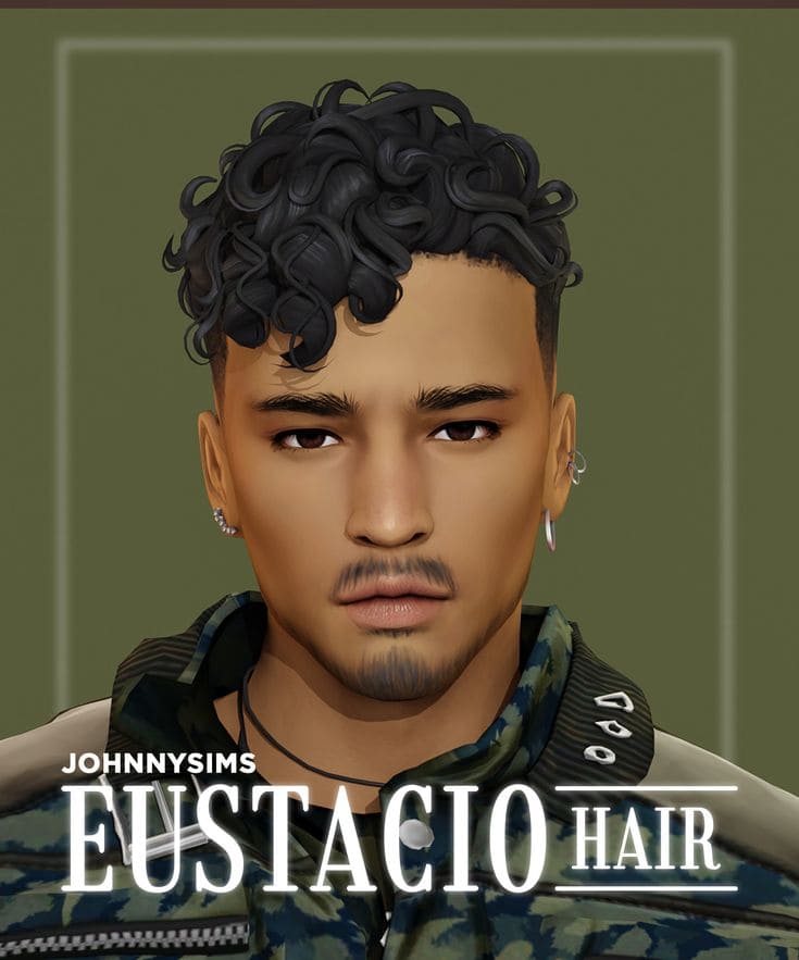 male curly hair cc sims 4