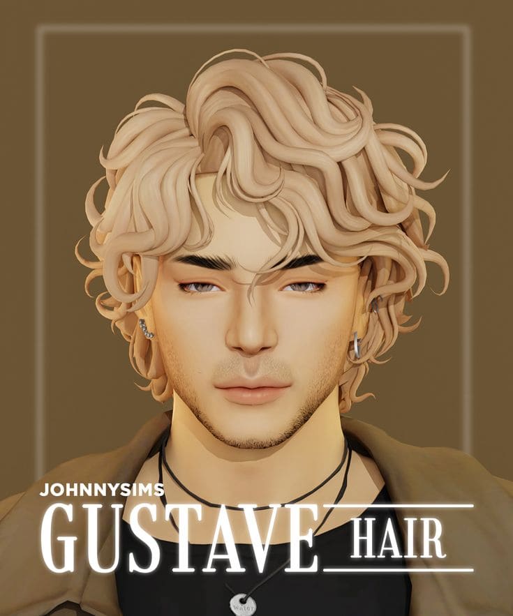 male curly hair sims 4