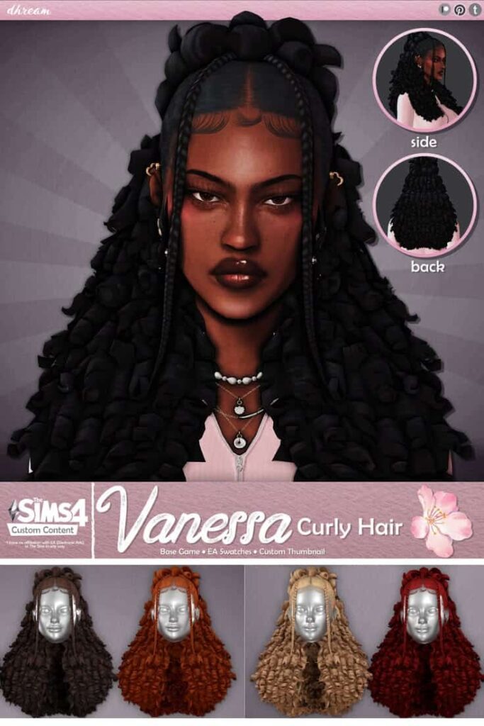 sims 4 curly hairstyle