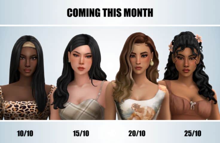 sims 4 female hair cc pack