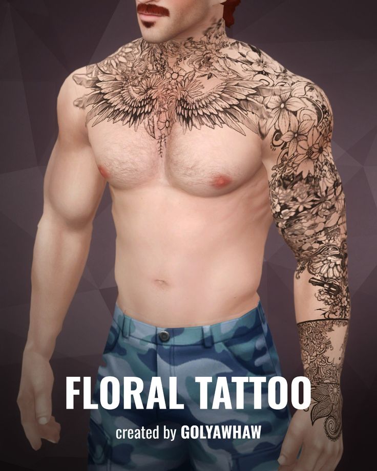 sims 4 floral tattoos