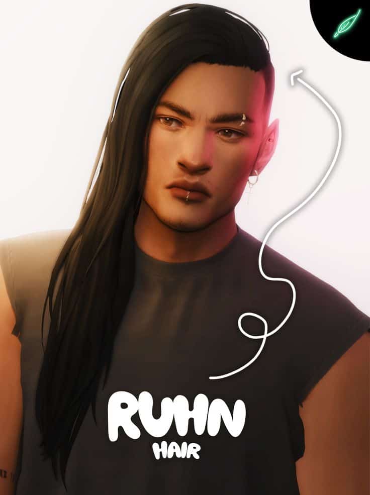 sims 4 long hair unisex