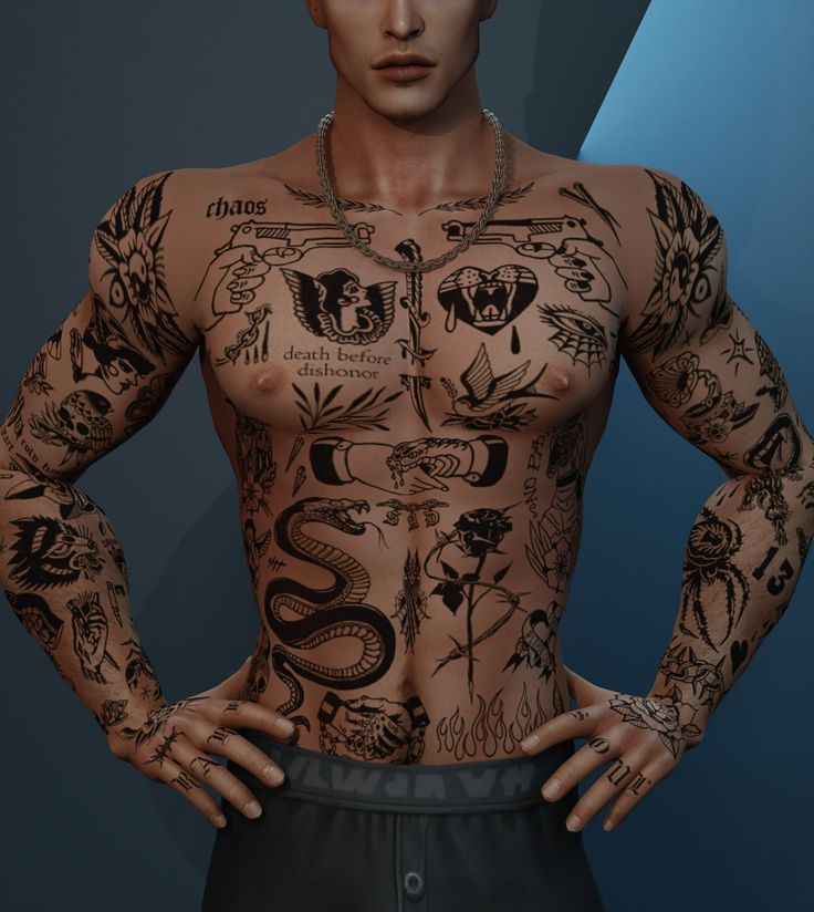 sims 4 old school tattoo cc