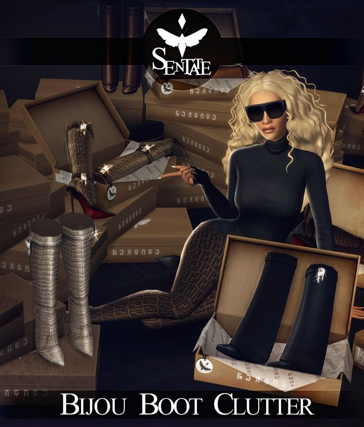 sims 4 shoes clutter cc