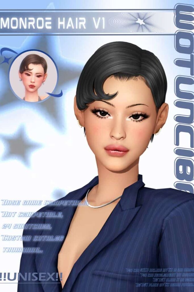 sims 4 short hair cc unisex