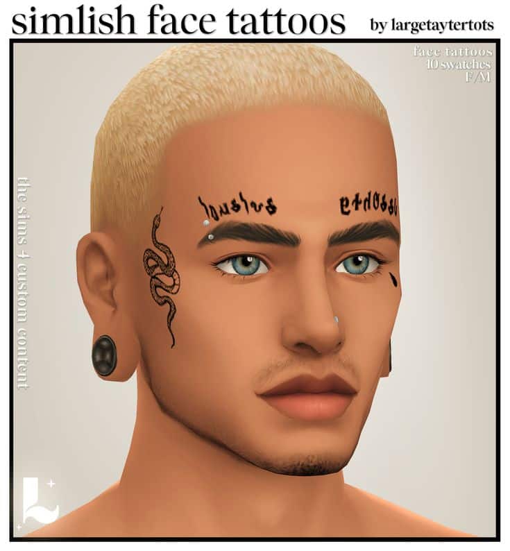 sims 4 simlish face tattoos