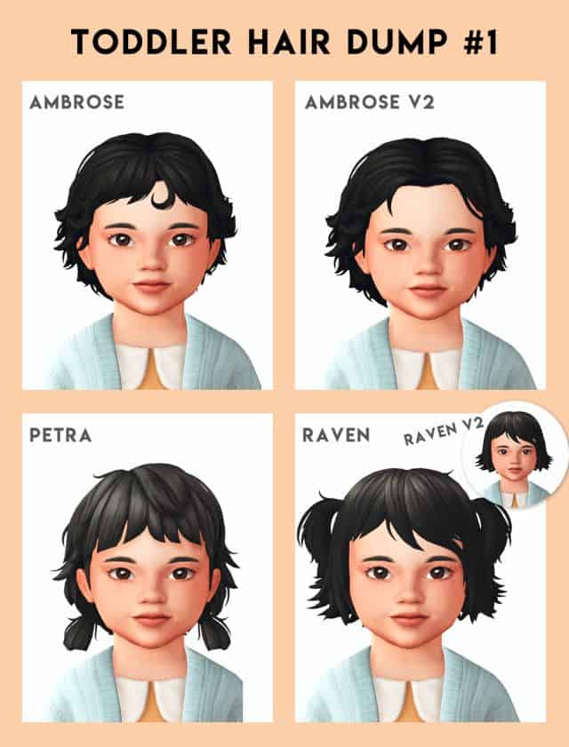 sims 4 toddler hair dump#1