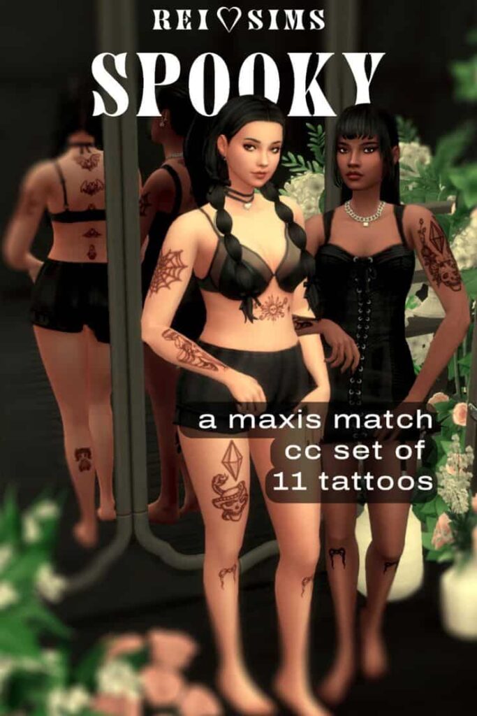 spooky sims 4 tattoo cc