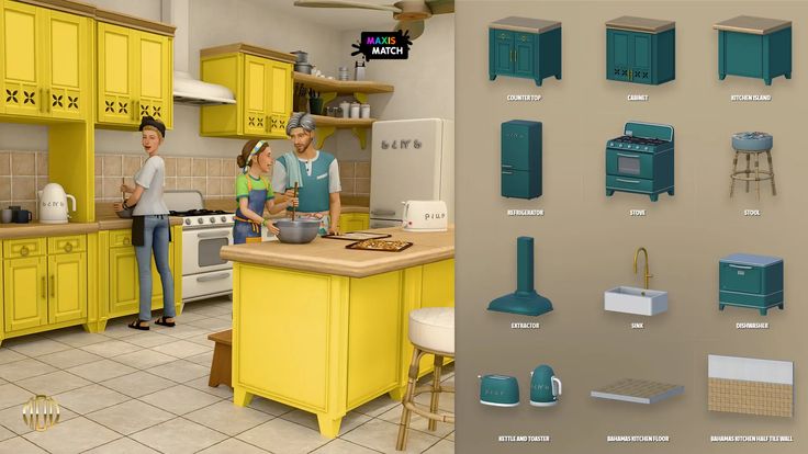 aesthetic sims 4 kitchen