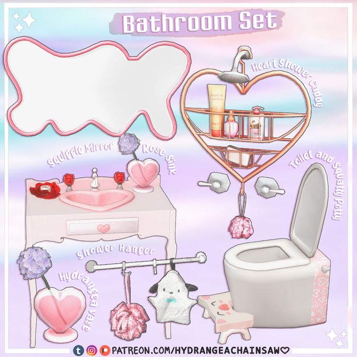 bathroom cc set sims 4