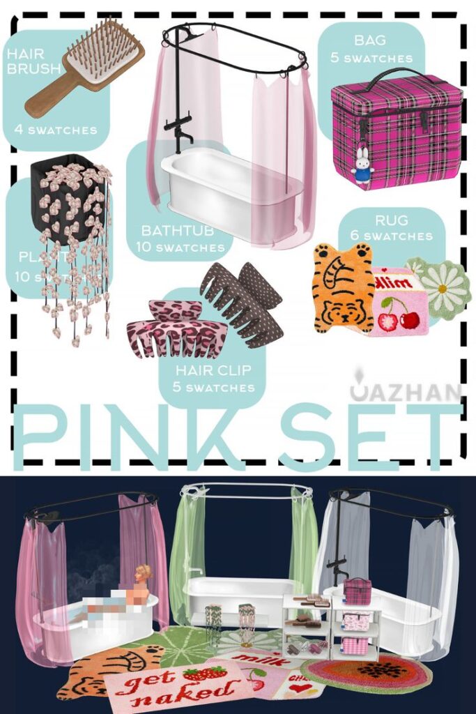 best sims 4 bathroom cc set