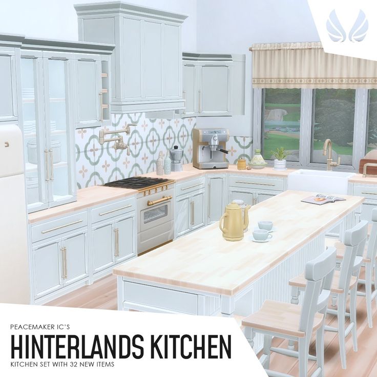 kitchen cc maxis match sims 4