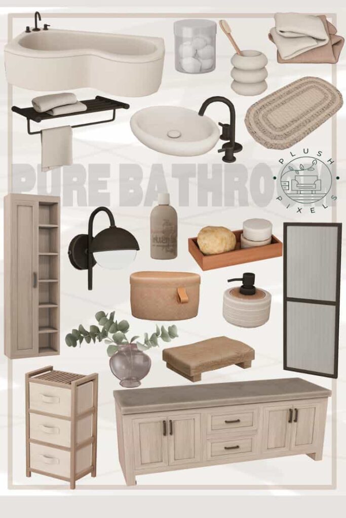 sims 4 bathroom cc set