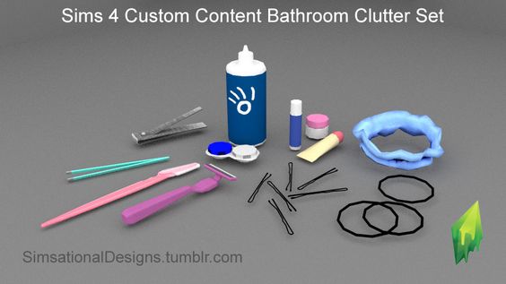 sims 4 bathroom clutter kit items