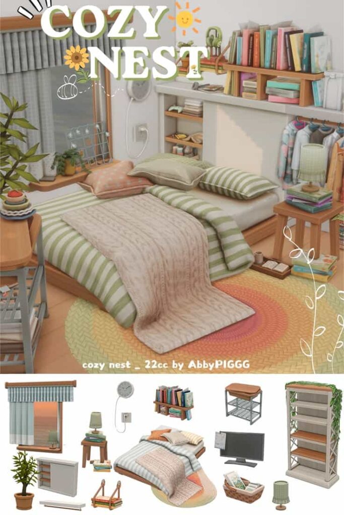 sims 4 bedroom cc maxis match