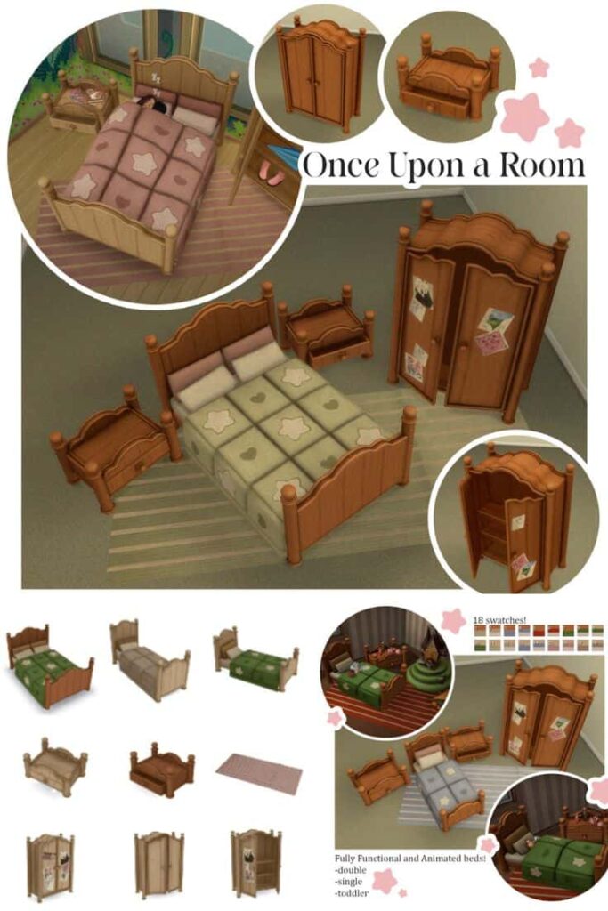 sims 4 bedroom maxis match