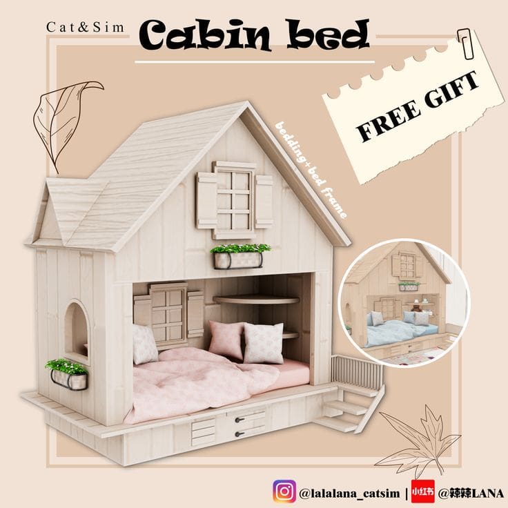 sims 4 cabin bed cc