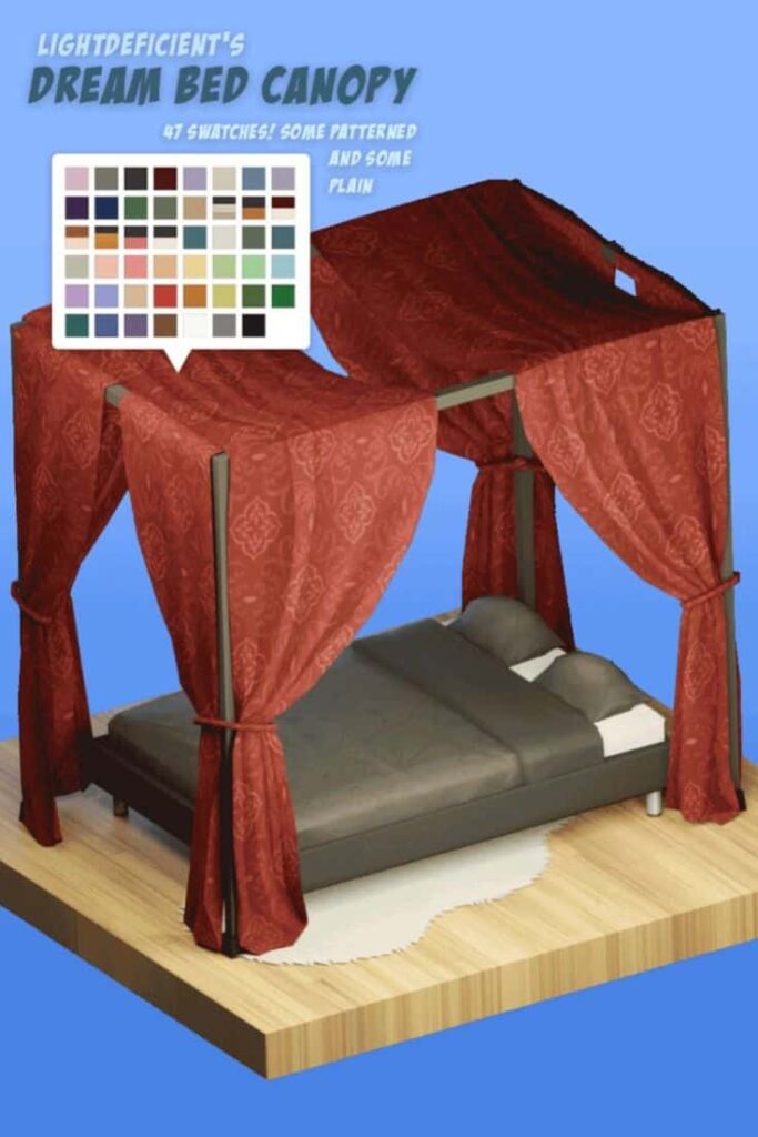 sims 4 canopy bed cc