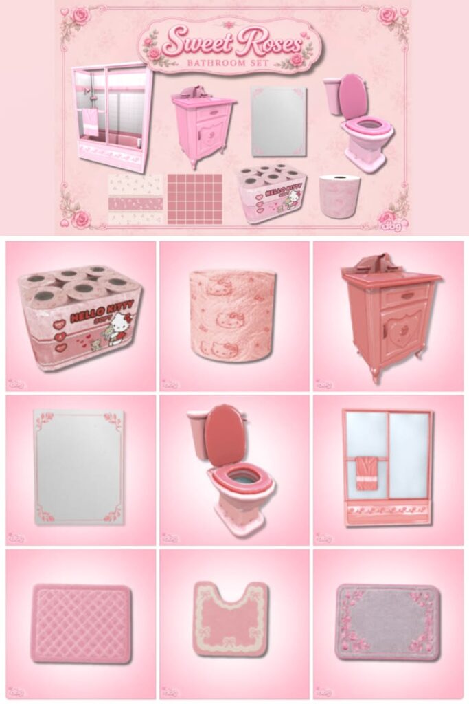 sims 4 cc bathroom set