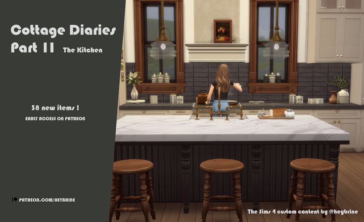 sims 4 cottage diaries kitchen cc pack