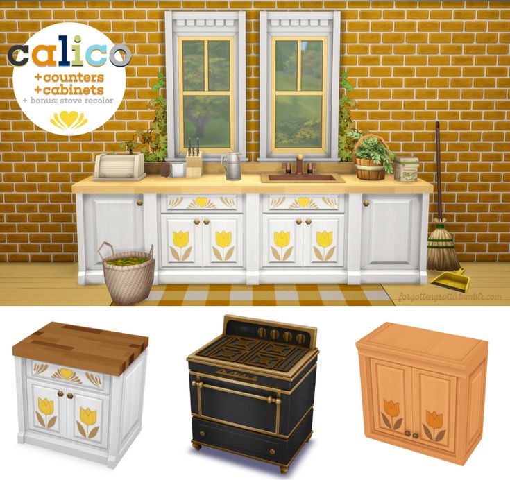 sims 4 counters and cabinets