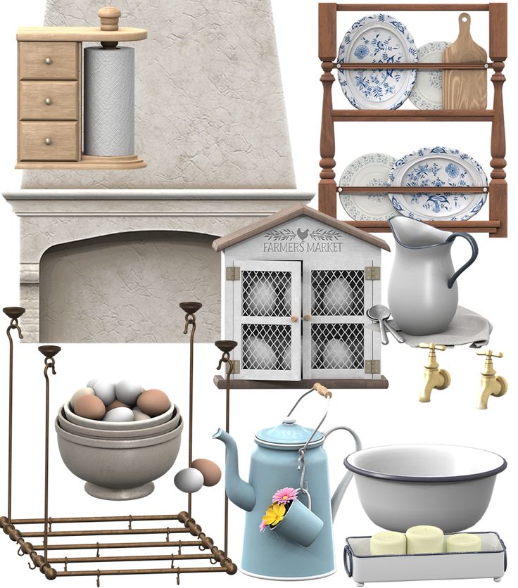 sims 4 country kitchen cc set