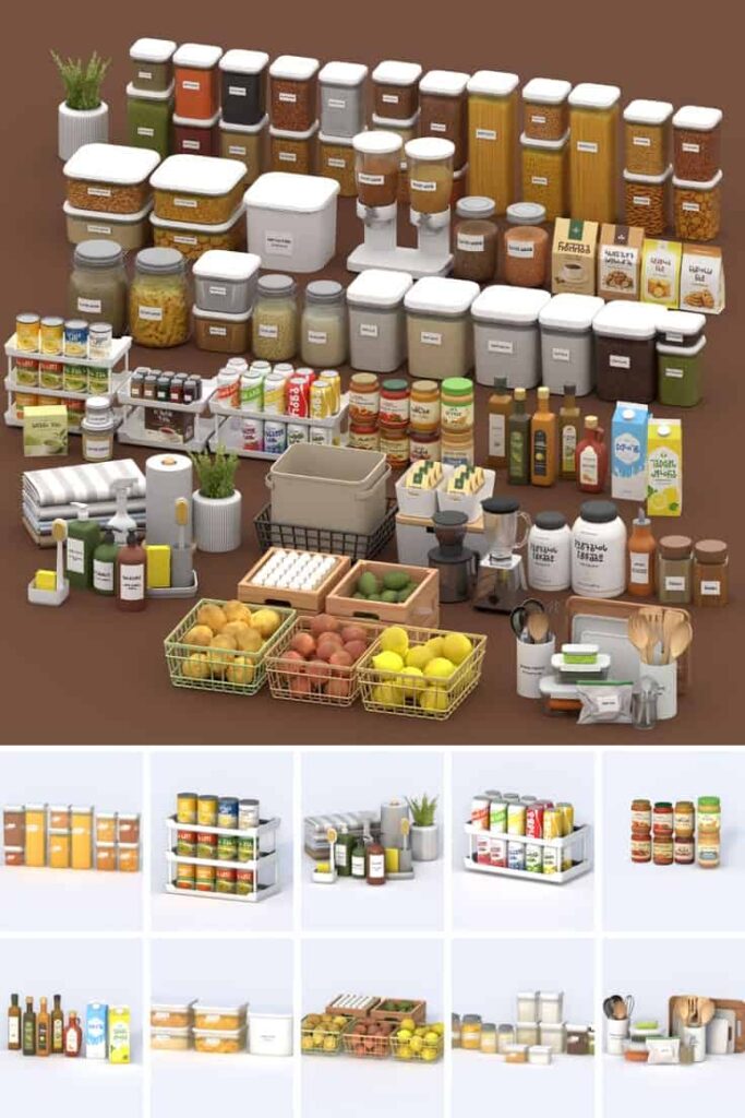 sims 4 kitchen and pantry cc
