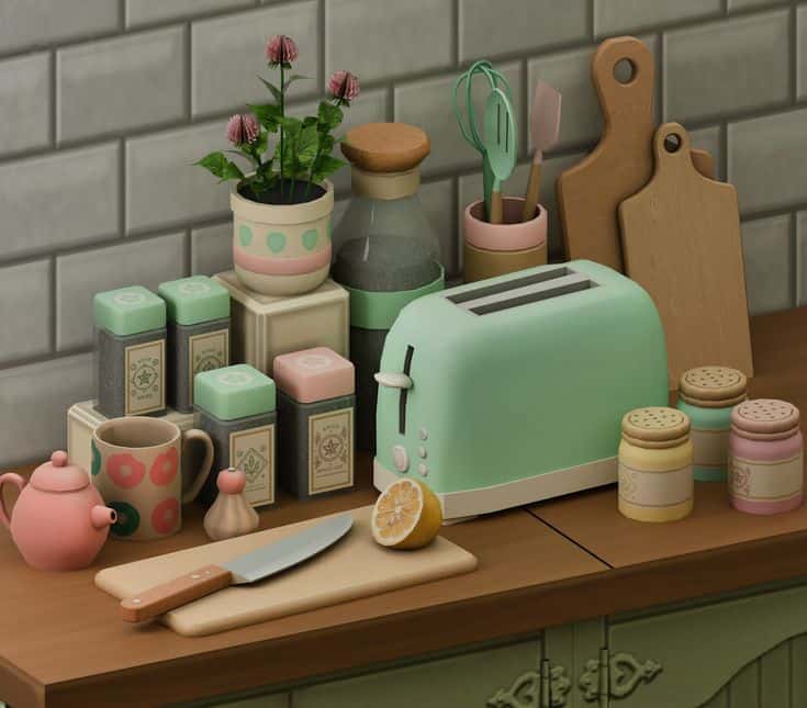 sims 4 kitchen clutter cc pack
