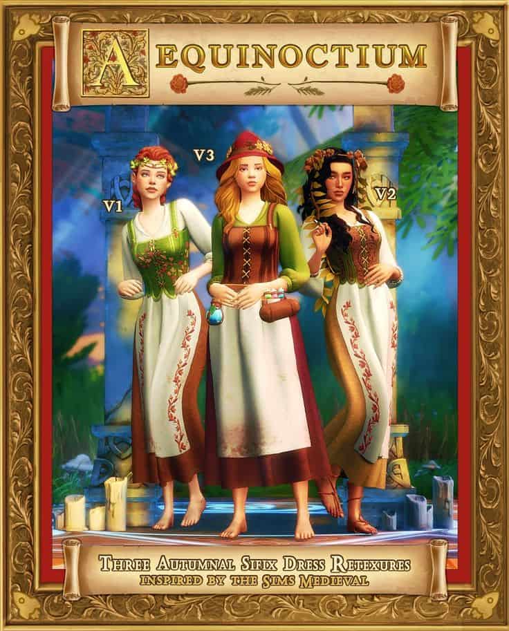 sims 4 medieval dresses