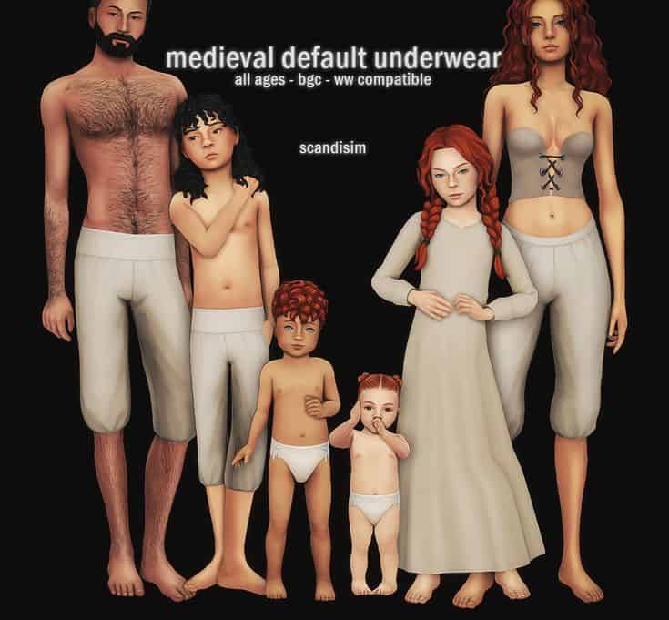sims 4 medieval underwear cc