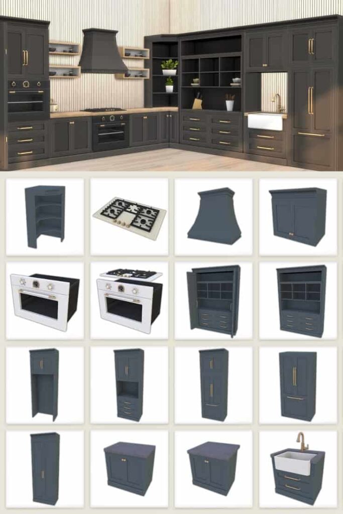 sims 4 modern farm kitchen cc